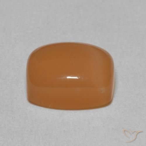 Pedra da Lua laranja avermelhado Natural 2.55ct, Almofada, Translúcido