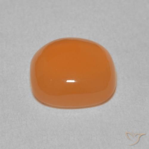 Pedra da Lua Laranja Médio Natural 1.94ct, Almofada, Translúcido