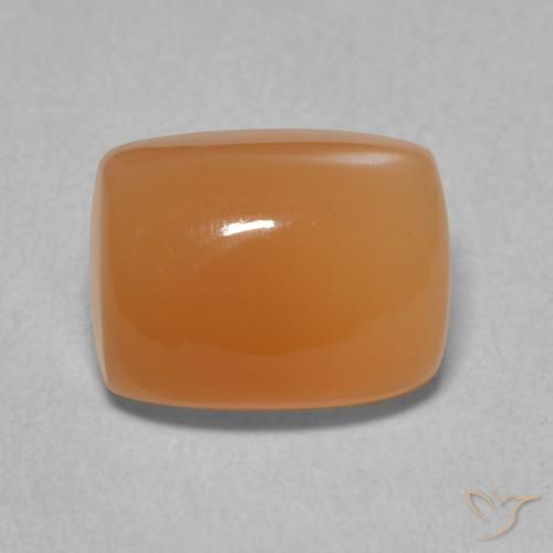 2.47ct Natural Laranja Médio Pedra da Lua, Almofada, Translúcido