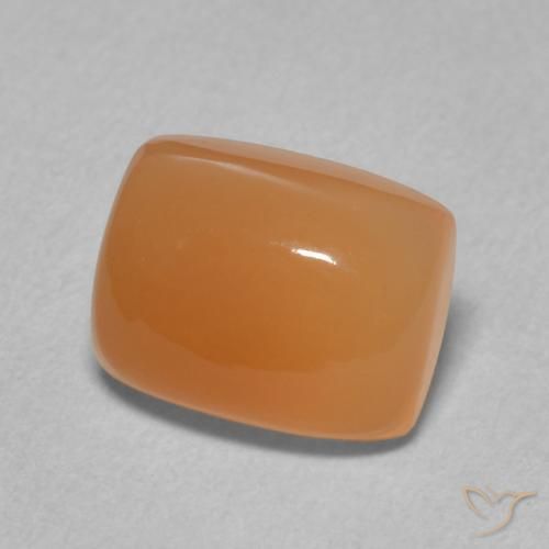 Pedra da Lua Laranja Médio Natural 2.47ct, Almofada, Translúcido