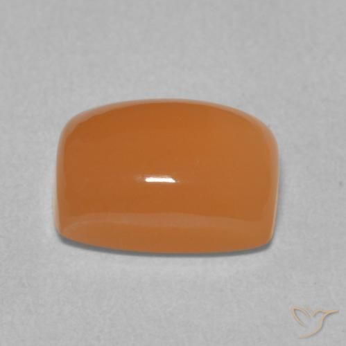 Pedra da Lua Laranja Médio Natural 2.47ct, Almofada, Translúcido