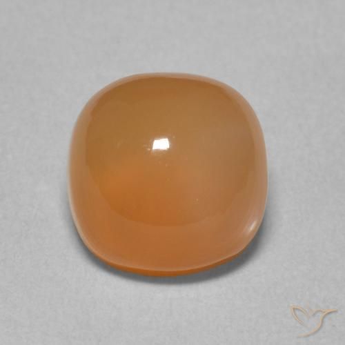 2.35ct Natural laranja avermelhado Pedra da Lua, Almofada, Translúcido