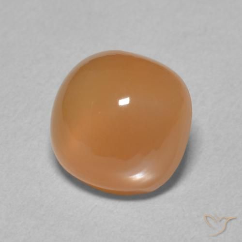 Pedra da Lua laranja avermelhado Natural 2.35ct, Almofada, Translúcido
