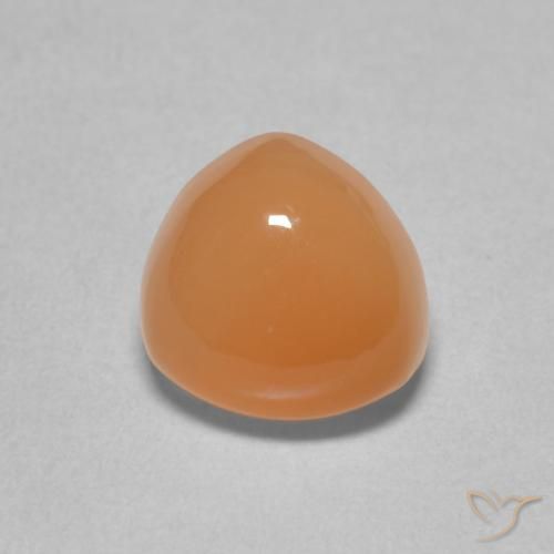 2.19ct Natural Laranja Médio Pedra da Lua, Trilhão, Translúcido