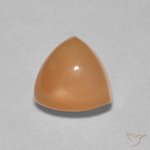 2.13ct Natural Laranja Melão Pedra da Lua, Trilhão, Translúcido