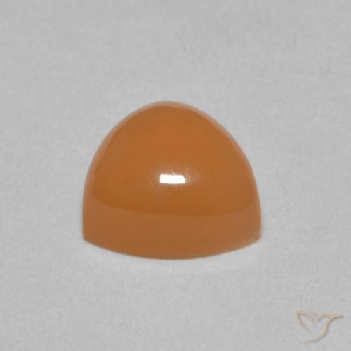 Pedra da Lua Laranja Melão Natural 2.13ct, Trilhão, Translúcido