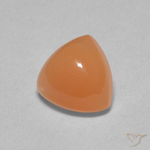 Pedra da Lua Laranja Avermelhado Claro Natural 2.01ct, Trilhão, Translúcido