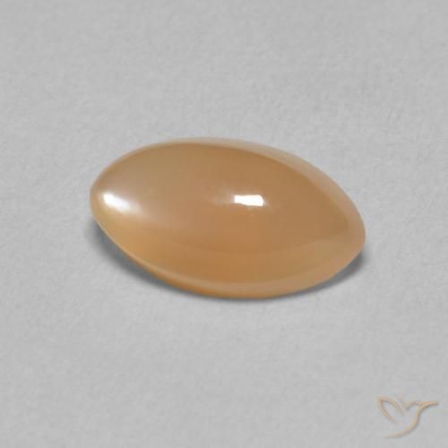 Pedra da Lua pêssego laranja Natural 1.61ct, Marquesa, Translúcido