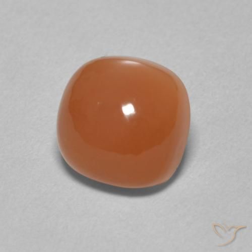 Pedra da Lua laranja avermelhado Natural 2.66ct, Almofada, Translúcido