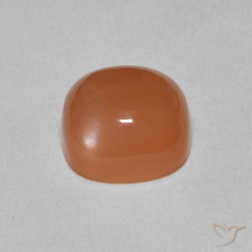 Pedra da Lua laranja avermelhado Natural 2.66ct, Almofada, Translúcido