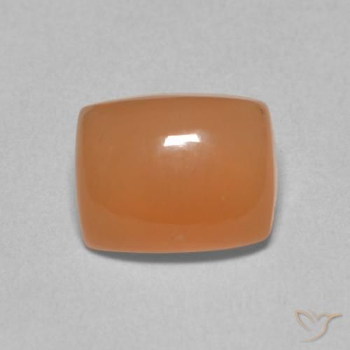 2.29ct Natural Laranja Avermelhado Claro Pedra da Lua, Almofada, Translúcido