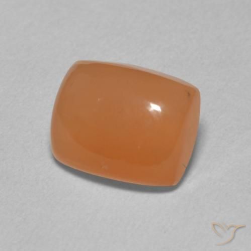 Pedra da Lua Laranja Avermelhado Claro Natural 2.29ct, Almofada, Translúcido