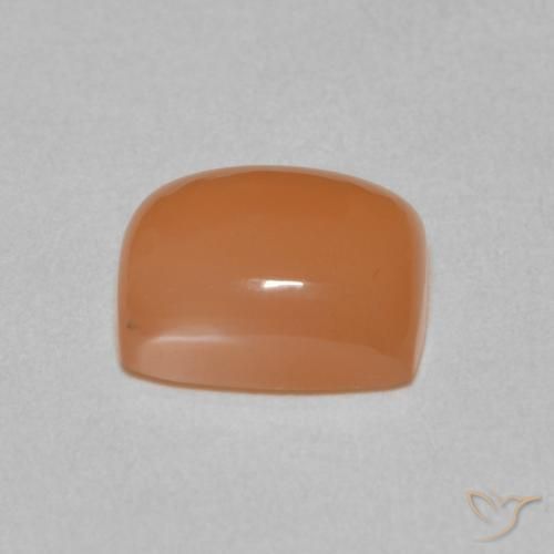 Pedra da Lua Laranja Avermelhado Claro Natural 2.29ct, Almofada, Translúcido