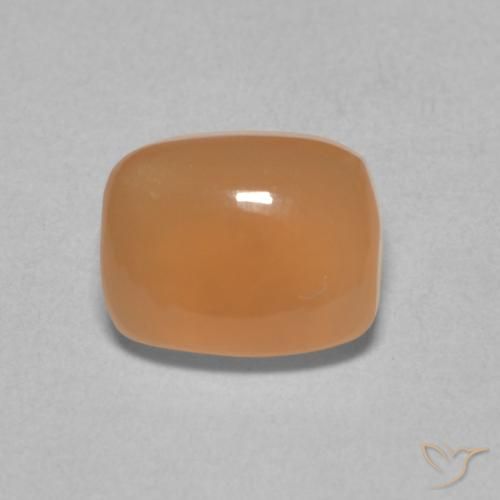2.36ct Natural Laranja Médio Pedra da Lua, Almofada, Translúcido