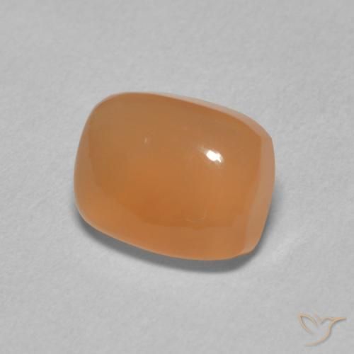 Pedra da Lua Laranja Médio Natural 2.36ct, Almofada, Translúcido