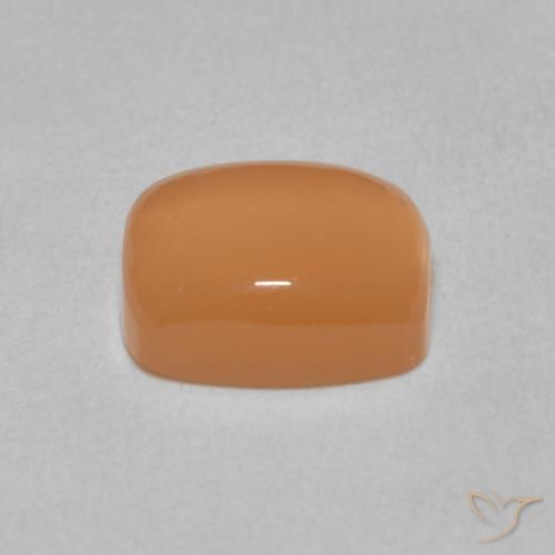 Pedra da Lua Laranja Médio Natural 2.36ct, Almofada, Translúcido