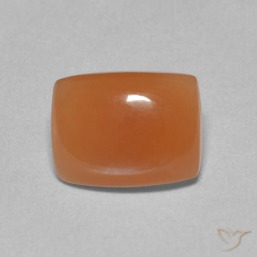 1.89ct Natural Laranja Profundo Pedra da Lua, Almofada, Translúcido