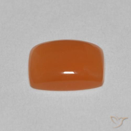 Pedra da Lua Laranja Profundo Natural 1.89ct, Almofada, Translúcido