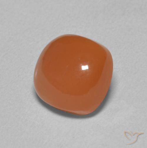 Pedra da Lua laranja avermelhado Natural 2.60ct, Almofada, Translúcido