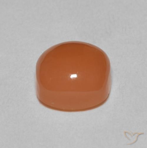 Pedra da Lua laranja avermelhado Natural 2.60ct, Almofada, Translúcido