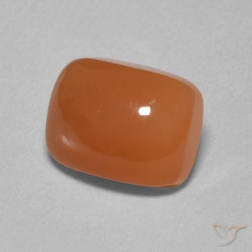 Pedra da Lua laranja avermelhado Natural 2.69ct, Almofada, Translúcido