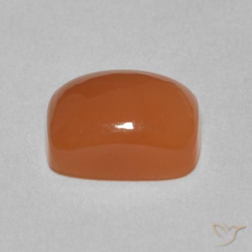 Pedra da Lua laranja avermelhado Natural 2.69ct, Almofada, Translúcido
