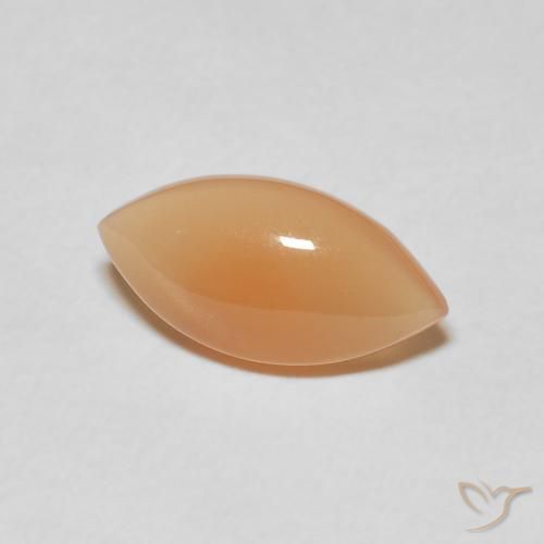Pedra da Lua Laranja Melão Natural 2.52ct, Marquesa, Translúcido