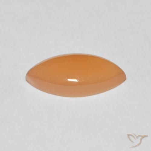 Pedra da Lua Laranja Melão Natural 2.52ct, Marquesa, Translúcido