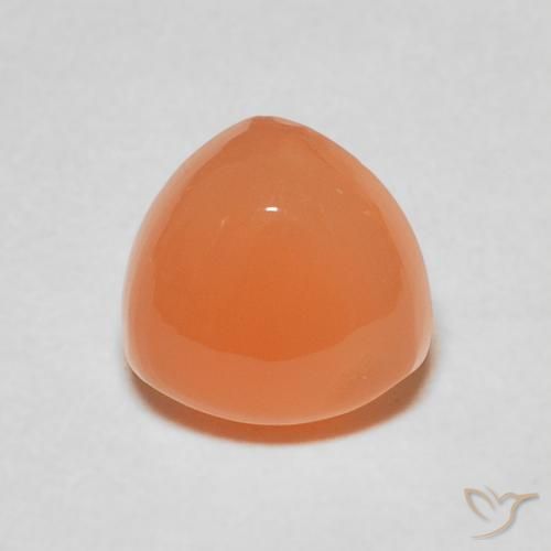 1.87ct Natural laranja avermelhado Pedra da Lua, Trilhão, Translúcido