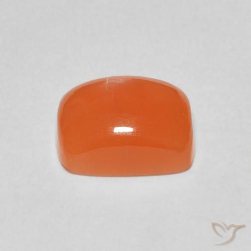 Pedra da Lua Laranja Profundo Natural 2.66ct, Almofada, Translúcido