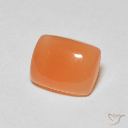 Pedra da Lua Laranja Médio Natural 2.11ct, Almofada, Translúcido