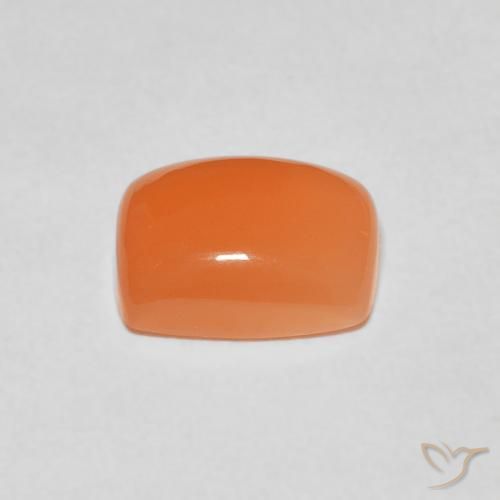Pedra da Lua Laranja Médio Natural 2.11ct, Almofada, Translúcido