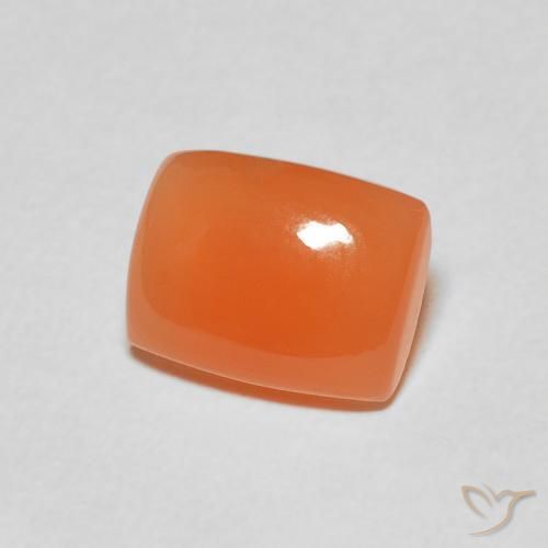 Pedra da Lua laranja avermelhado Natural 2.07ct, Almofada, Translúcido