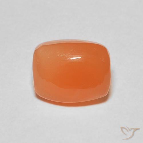 2.30ct Natural Laranja Profundo Pedra da Lua, Almofada, Translúcido