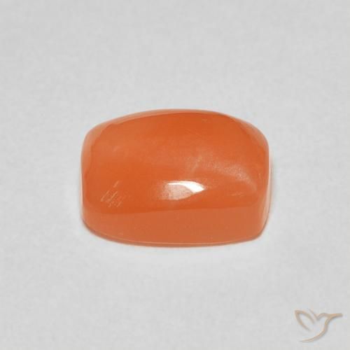 Pedra da Lua Laranja Profundo Natural 2.30ct, Almofada, Translúcido