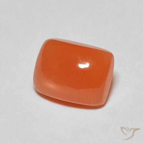 Pedra da Lua fogo laranja Natural 2.54ct, Almofada, Translúcido