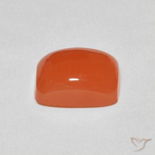 Pedra da Lua fogo laranja Natural 2.54ct, Almofada, Translúcido