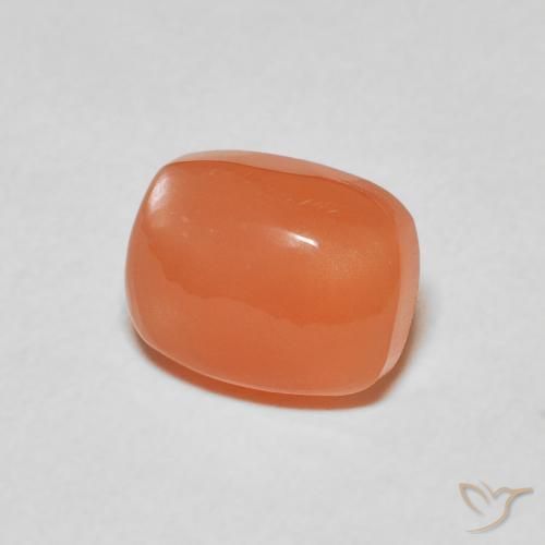 Pedra da Lua Laranja Profundo Natural 2.21ct, Almofada, Translúcido