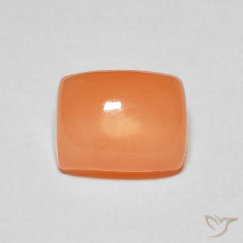 2.76ct Natural Laranja Médio Pedra da Lua, Almofada, Translúcido