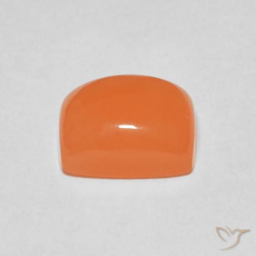 Pedra da Lua Laranja Médio Natural 2.76ct, Almofada, Translúcido