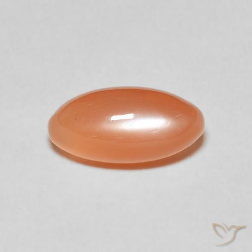 1.62ct Natural Laranja Avermelhado Claro Pedra da Lua, Marquesa, Translúcido