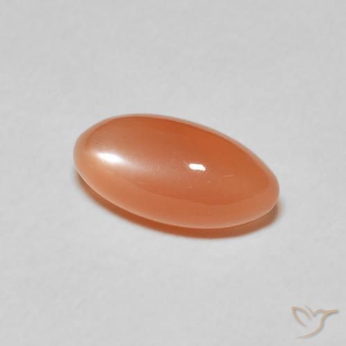 Pedra da Lua Laranja Avermelhado Claro Natural 1.62ct, Marquesa, Translúcido
