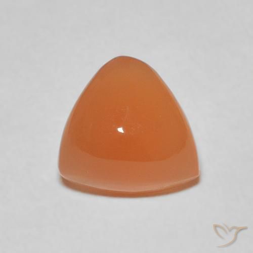 1.93ct Natural laranja avermelhado Pedra da Lua, Trilhão, Translúcido