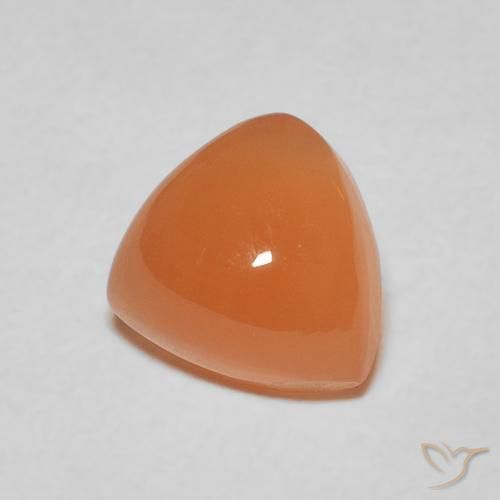 Pedra da Lua laranja avermelhado Natural 1.93ct, Trilhão, Translúcido