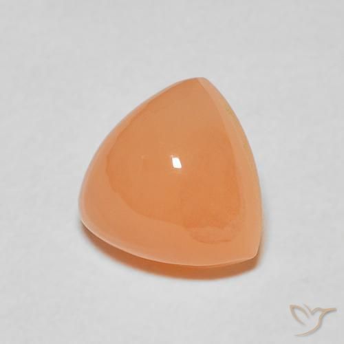 Pedra da Lua Laranja Melão Natural 2.09ct, Trilhão, Translúcido