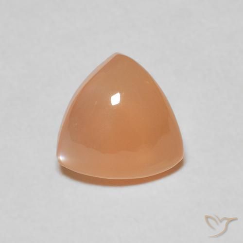1.70ct Natural Laranja Melão Pedra da Lua, Trilhão, Translúcido