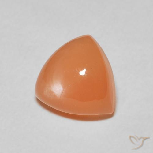 Pedra da Lua Laranja Avermelhado Claro Natural 1.89ct, Trilhão, Translúcido