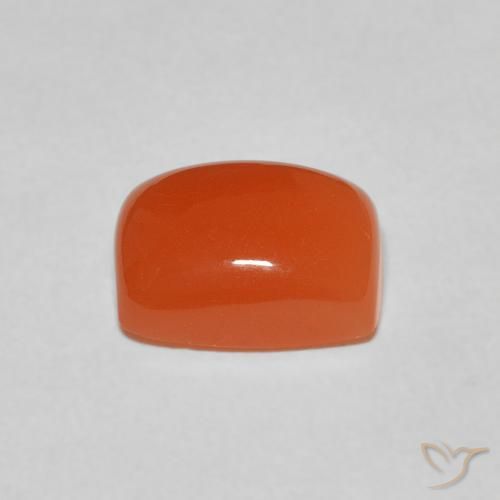 Pedra da Lua Laranja Avermelhado Profundo Natural 2.35ct, Almofada, Translúcido