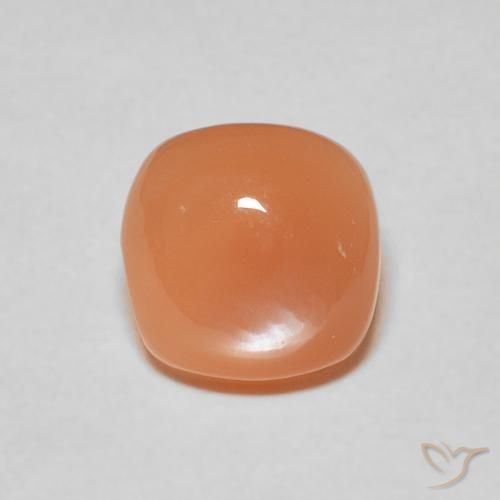 1.99ct Natural Laranja Avermelhado Claro Pedra da Lua, Almofada, Translúcido