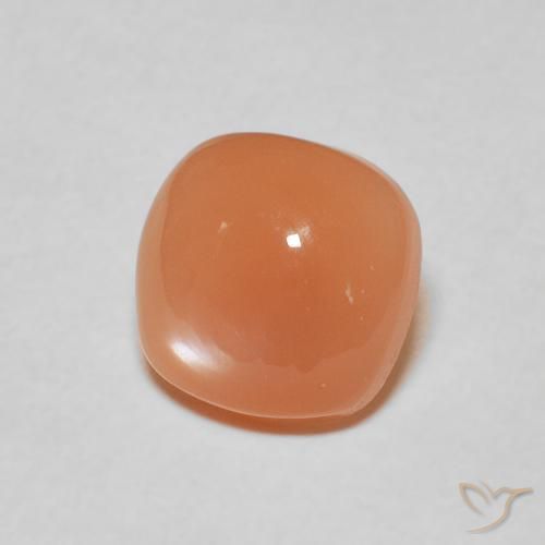 Pedra da Lua Laranja Avermelhado Claro Natural 1.99ct, Almofada, Translúcido